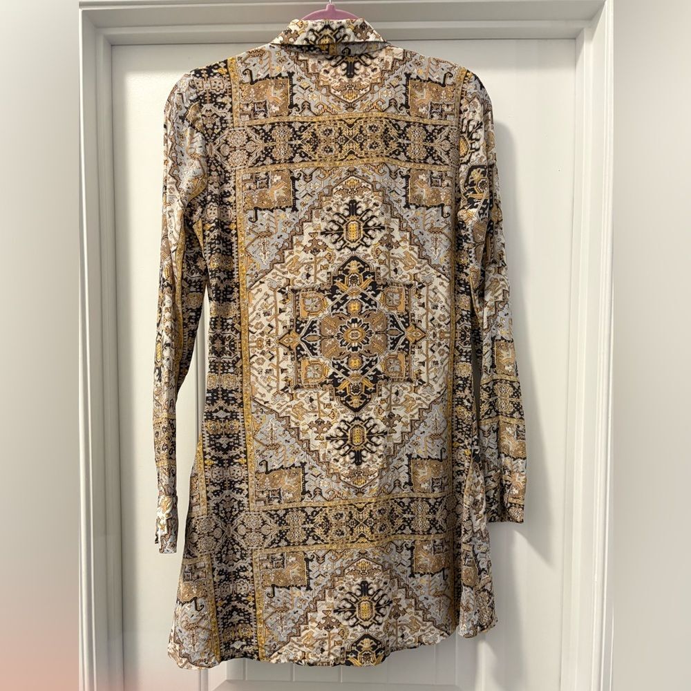 Olivaceous Multicolor Boho Inspired Patterned Dre… - image 4